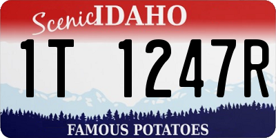 ID license plate 1T1247R