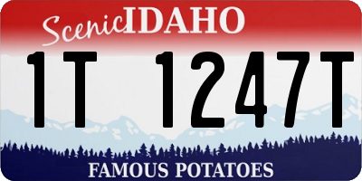 ID license plate 1T1247T