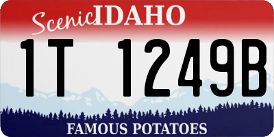 ID license plate 1T1249B