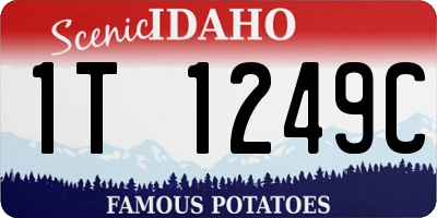 ID license plate 1T1249C