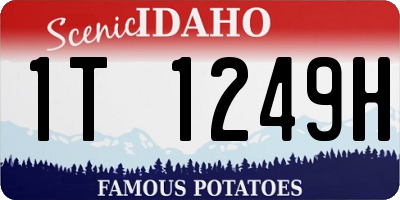 ID license plate 1T1249H