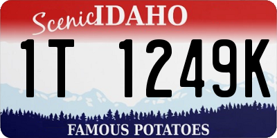 ID license plate 1T1249K