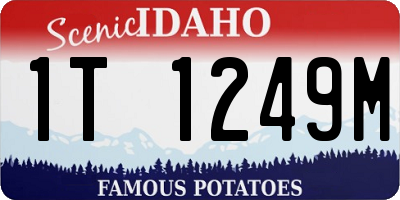 ID license plate 1T1249M