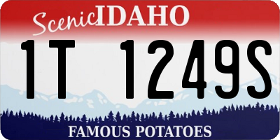 ID license plate 1T1249S