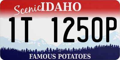 ID license plate 1T1250P
