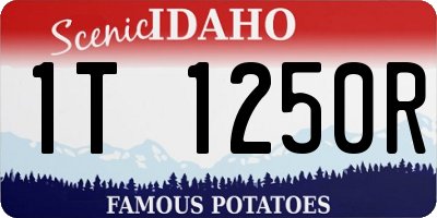 ID license plate 1T1250R