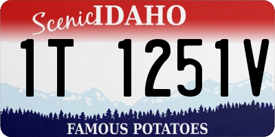 ID license plate 1T1251V