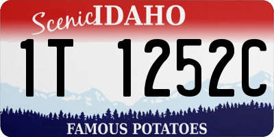 ID license plate 1T1252C