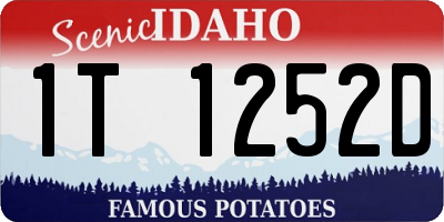 ID license plate 1T1252D