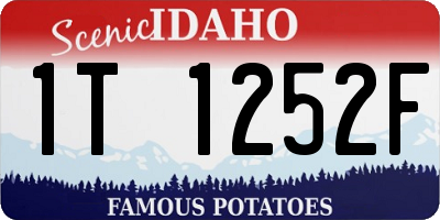 ID license plate 1T1252F
