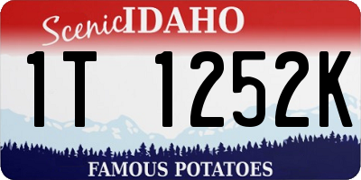 ID license plate 1T1252K