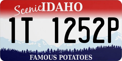 ID license plate 1T1252P