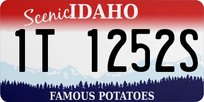 ID license plate 1T1252S
