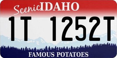 ID license plate 1T1252T