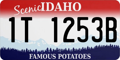 ID license plate 1T1253B