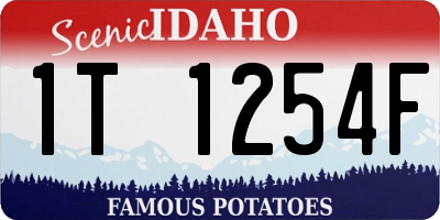 ID license plate 1T1254F