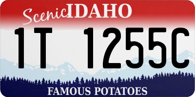 ID license plate 1T1255C