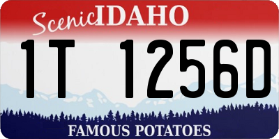 ID license plate 1T1256D