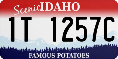 ID license plate 1T1257C