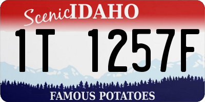 ID license plate 1T1257F