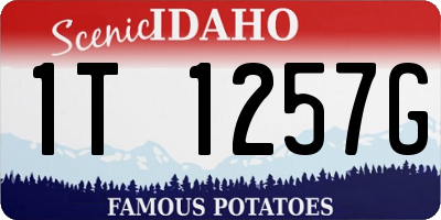 ID license plate 1T1257G