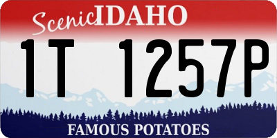 ID license plate 1T1257P