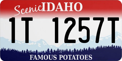 ID license plate 1T1257T