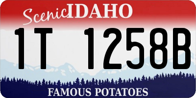 ID license plate 1T1258B