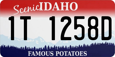 ID license plate 1T1258D