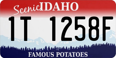 ID license plate 1T1258F