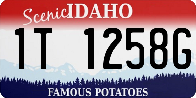ID license plate 1T1258G