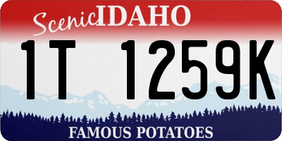 ID license plate 1T1259K