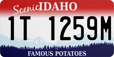 ID license plate 1T1259M