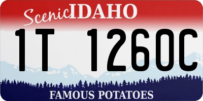 ID license plate 1T1260C