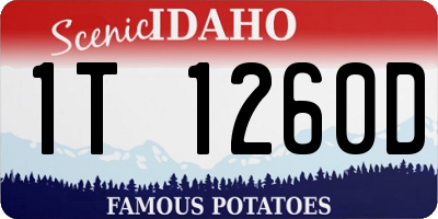 ID license plate 1T1260D