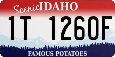 ID license plate 1T1260F