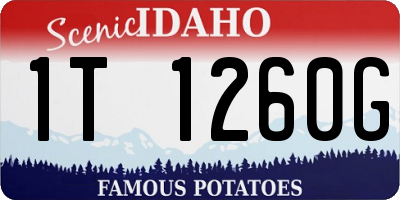 ID license plate 1T1260G