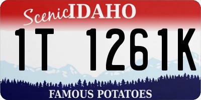 ID license plate 1T1261K