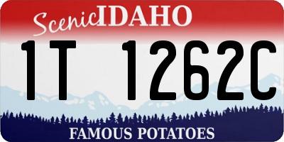 ID license plate 1T1262C