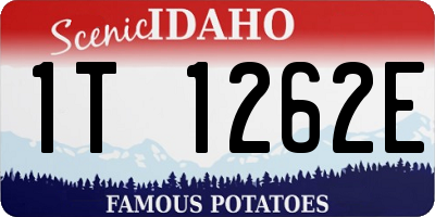 ID license plate 1T1262E