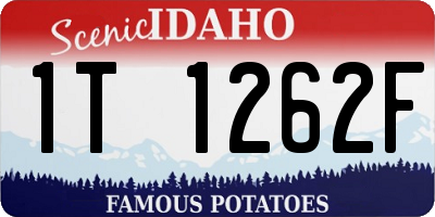 ID license plate 1T1262F