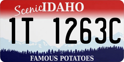 ID license plate 1T1263C
