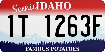 ID license plate 1T1263F