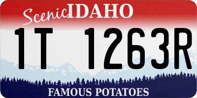ID license plate 1T1263R