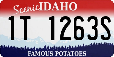 ID license plate 1T1263S