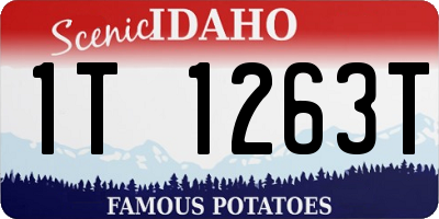 ID license plate 1T1263T