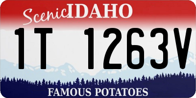 ID license plate 1T1263V