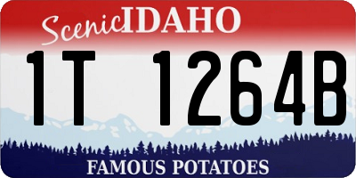 ID license plate 1T1264B