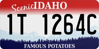 ID license plate 1T1264C