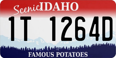 ID license plate 1T1264D
